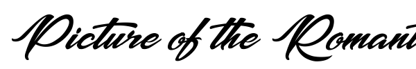 Picture of the Romantic font preview